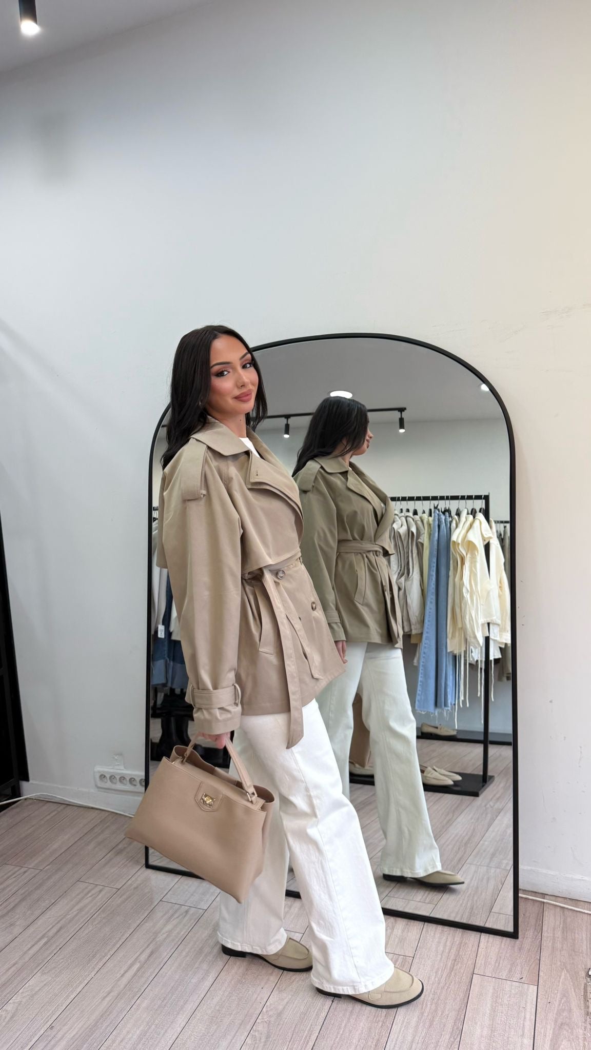 Trench court beige