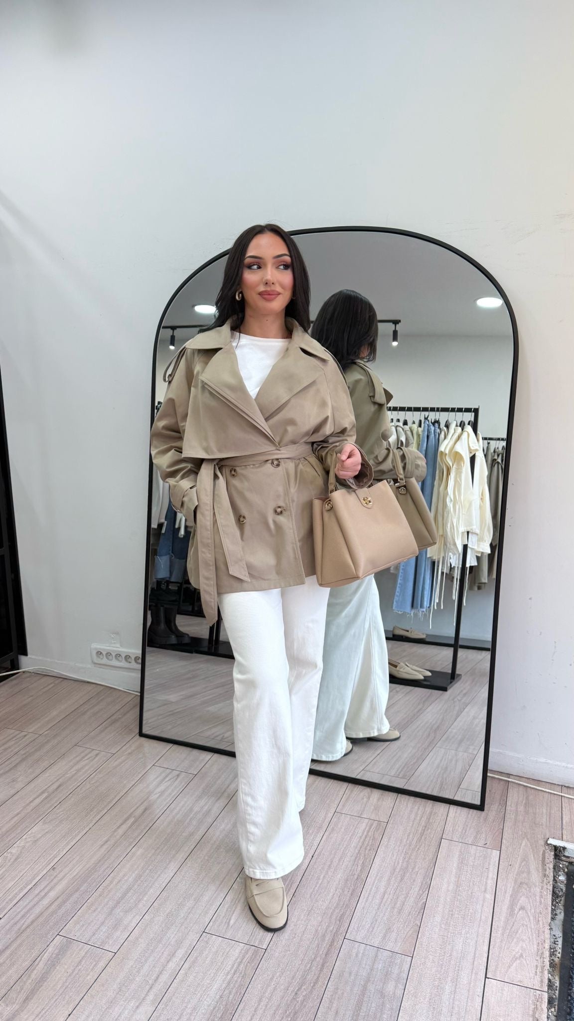 Trench court beige