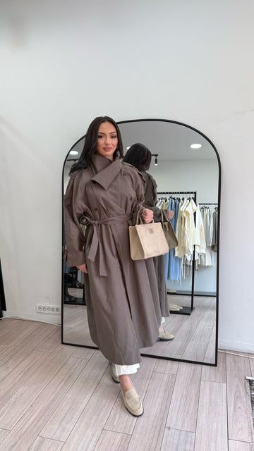 Trench oversize taupe