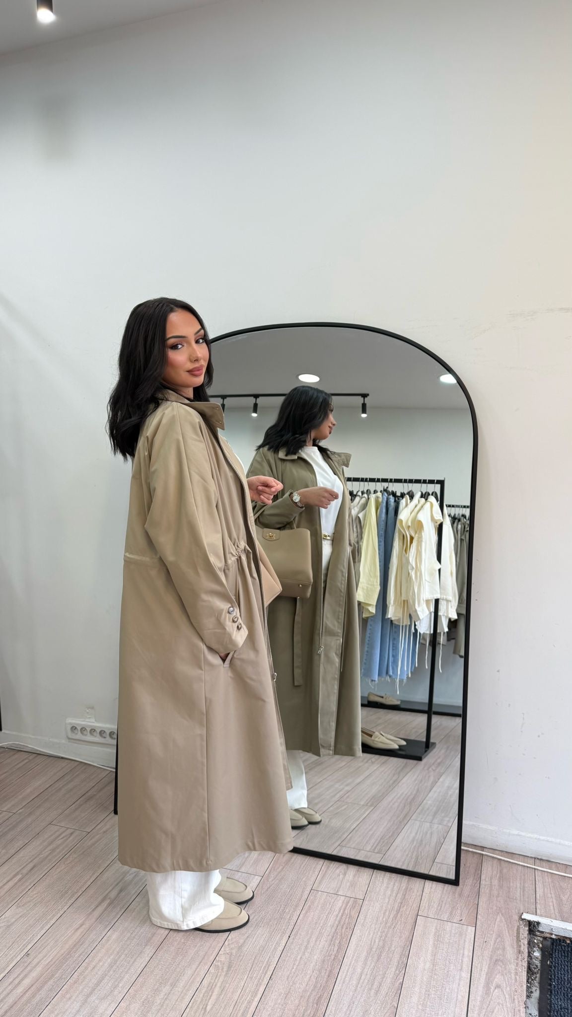 Trench oversize beige