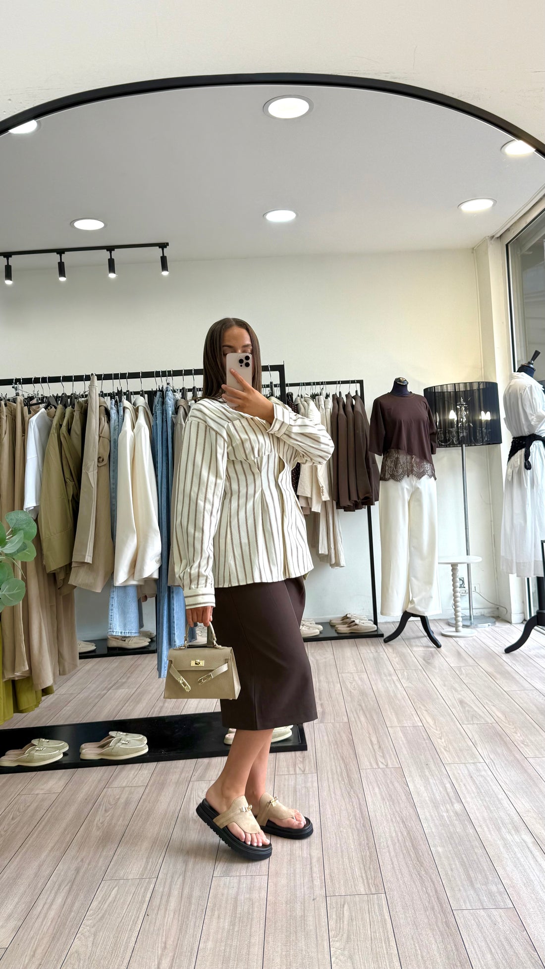 chemise à rayures choco