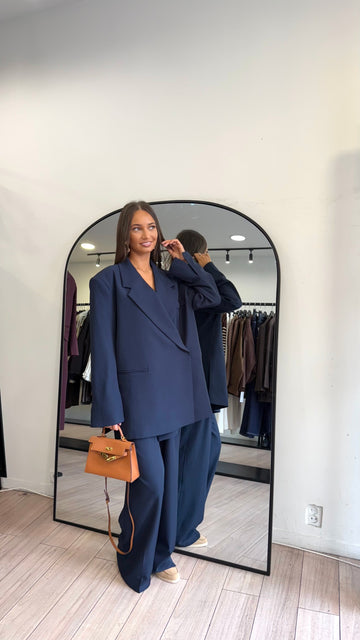 pantalon fluide Bleu marine