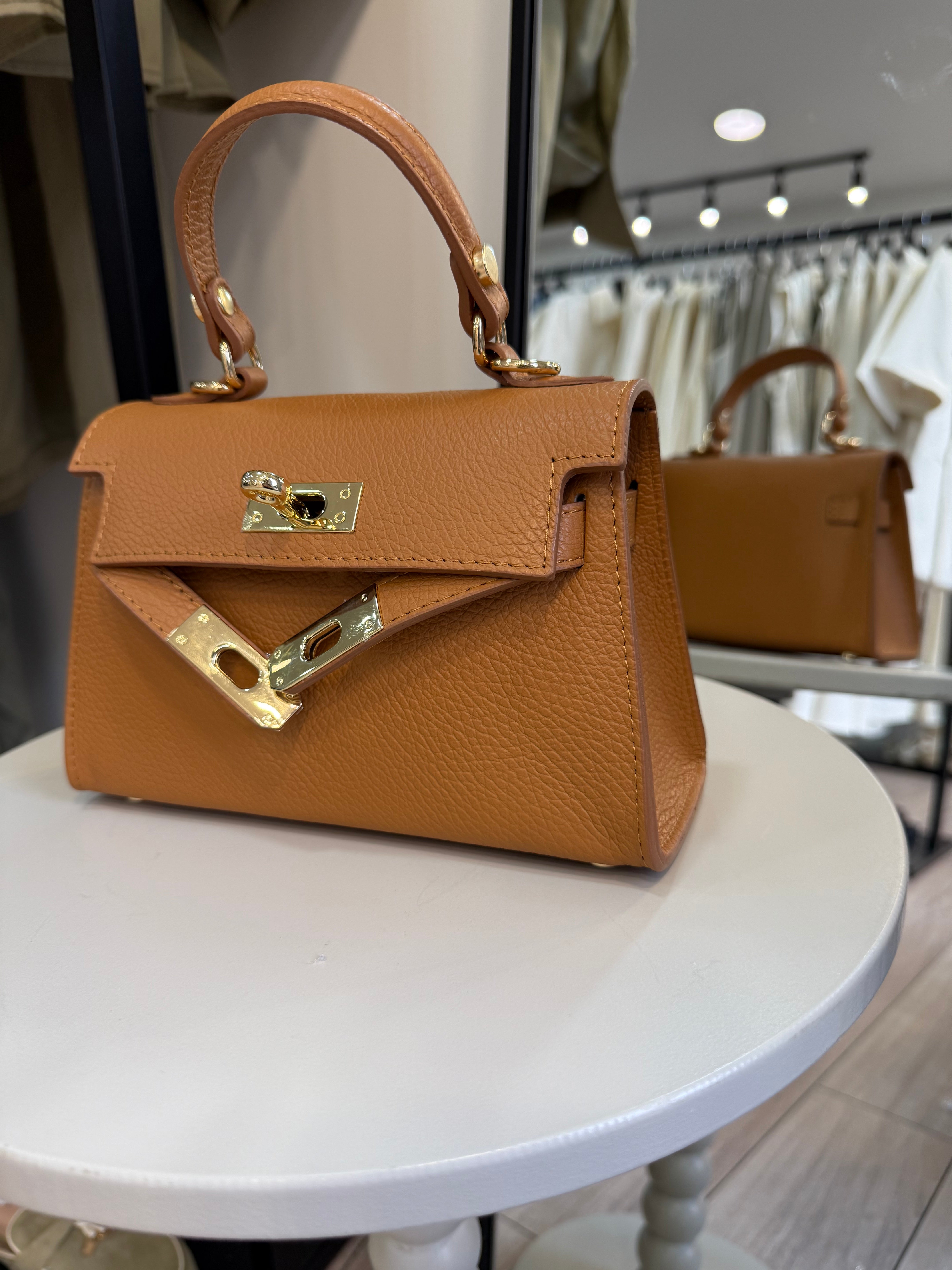 sac en cuir Kell camel