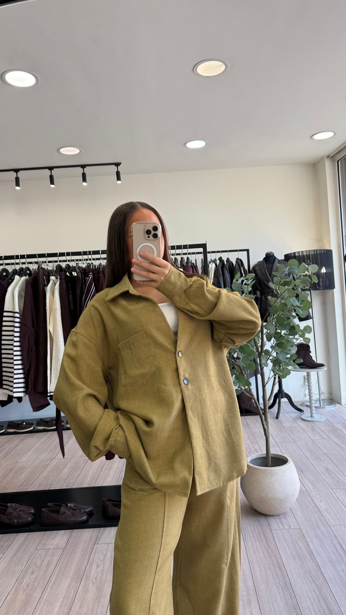 Chemise oversize greeny