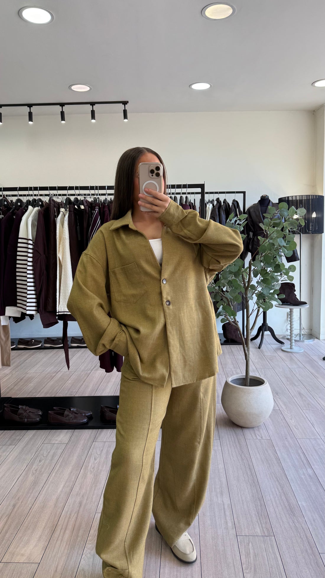 Chemise oversize greeny