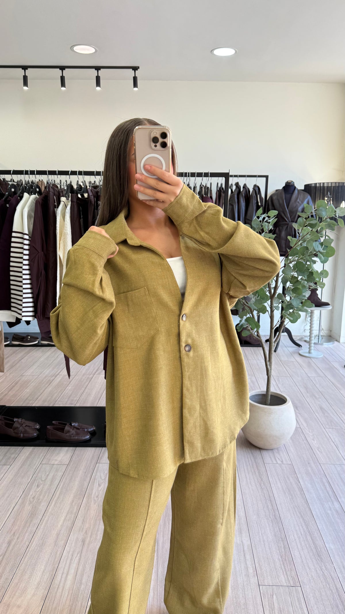 Chemise oversize greeny