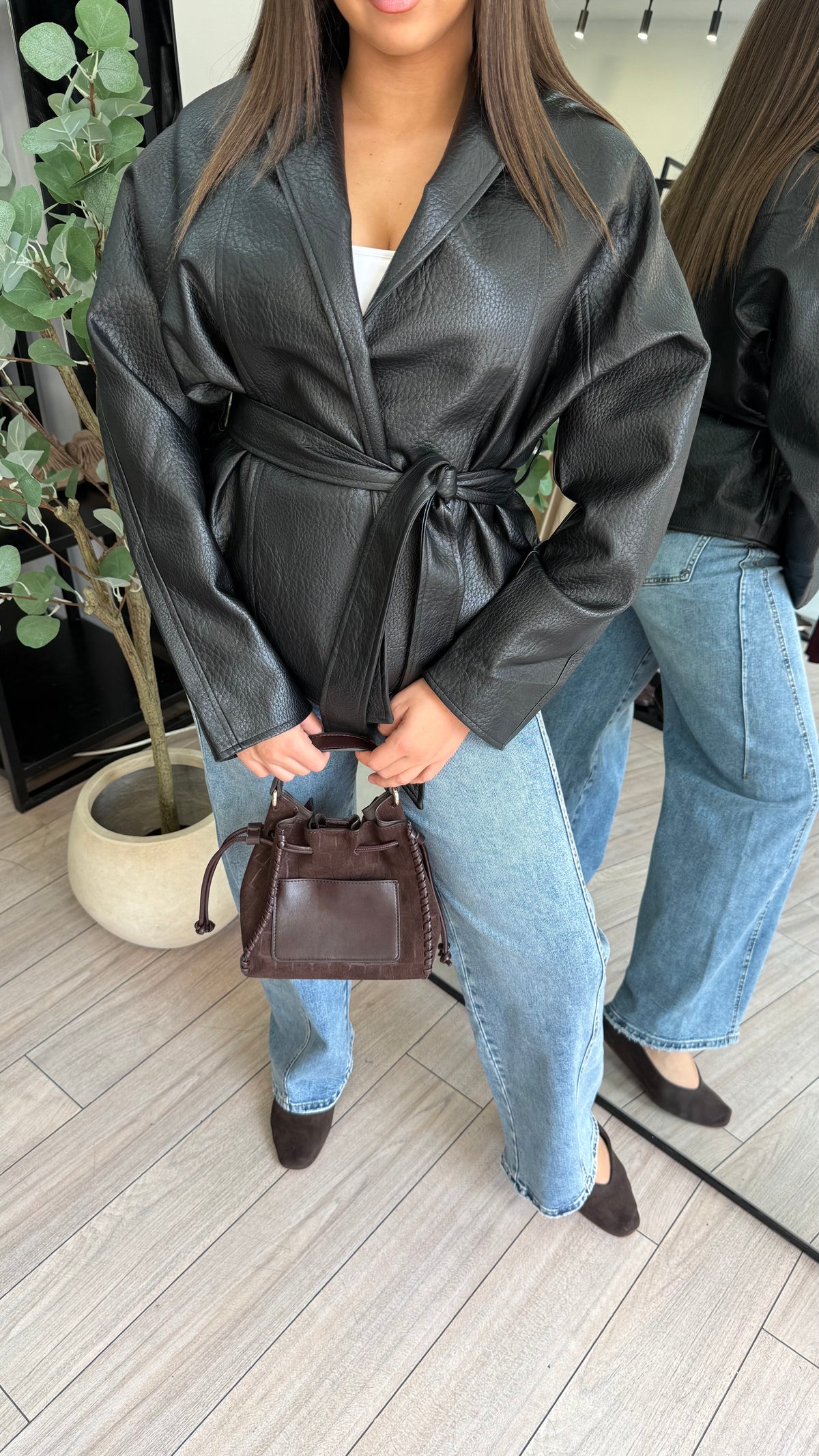 veste simili cuir Helena noir