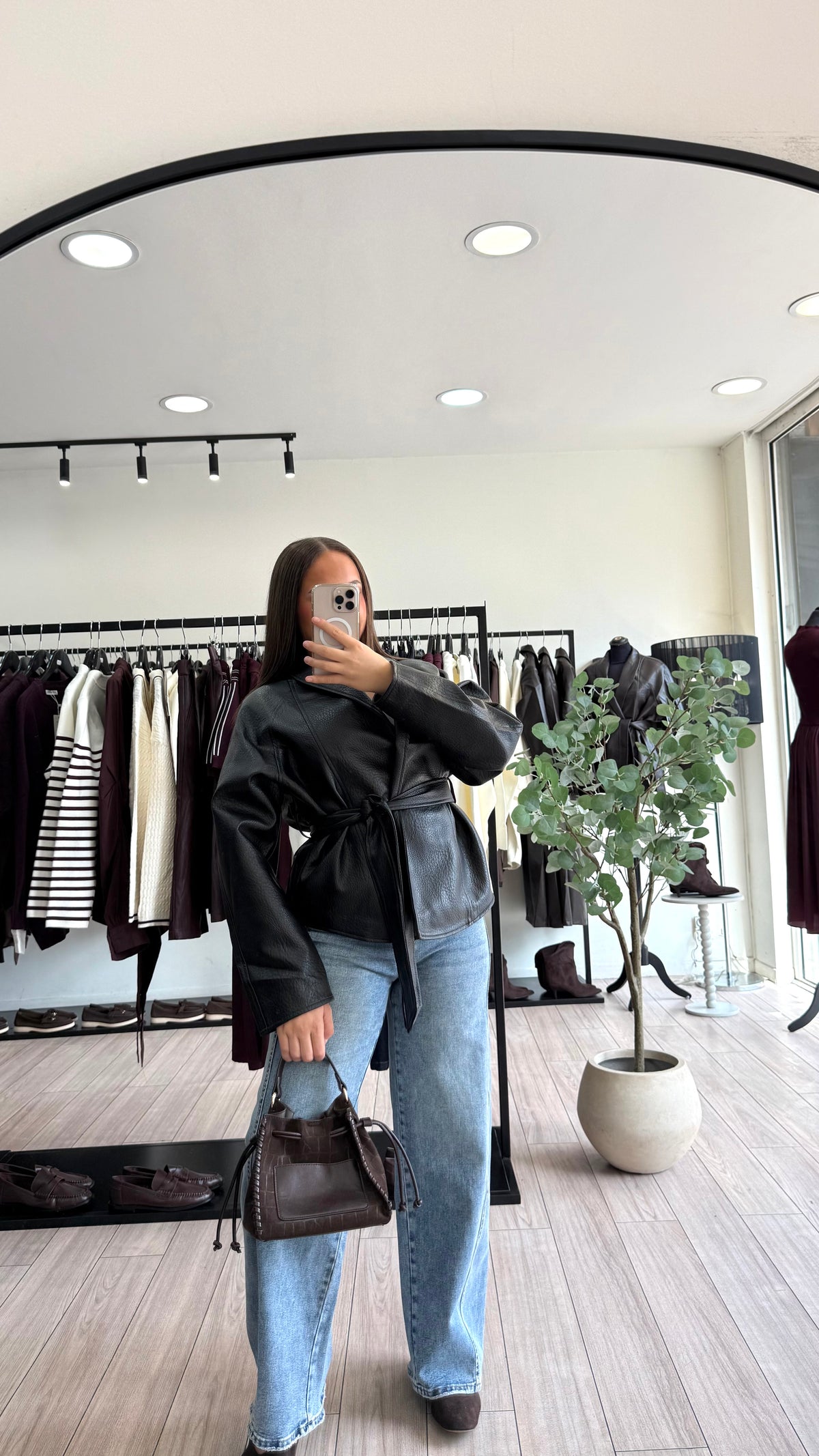 veste simili cuir Helena noir