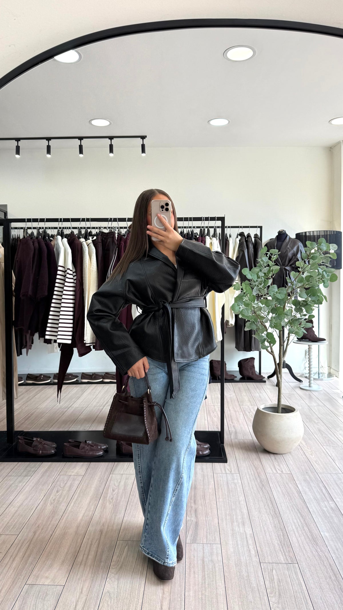 veste simili cuir Helena noir