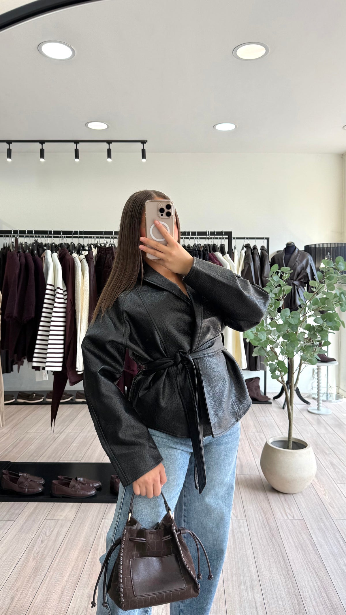 veste simili cuir Helena noir