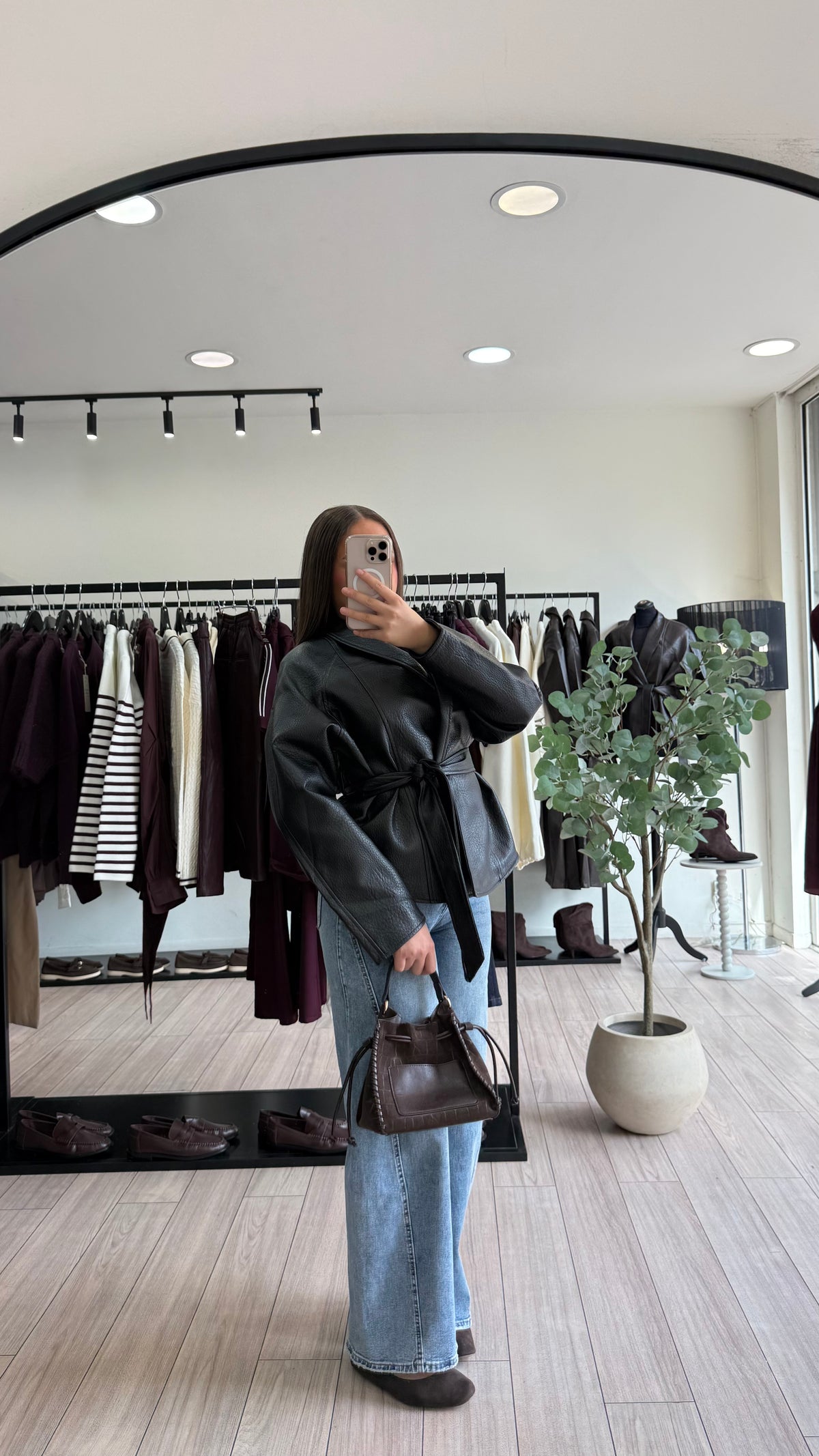veste simili cuir Helena noir