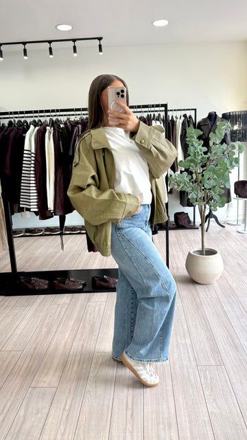 Jeans coupe ballon clair