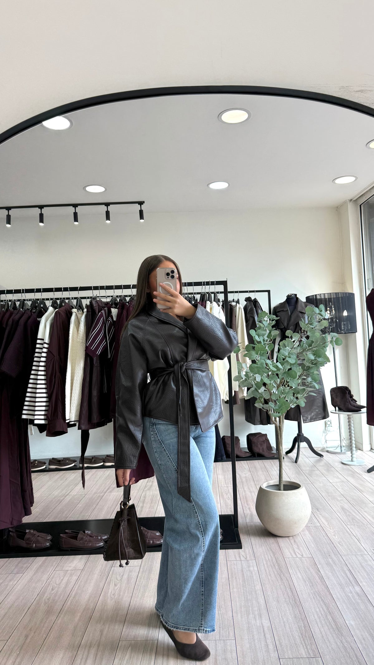 Veste simili cuir Helena Choco