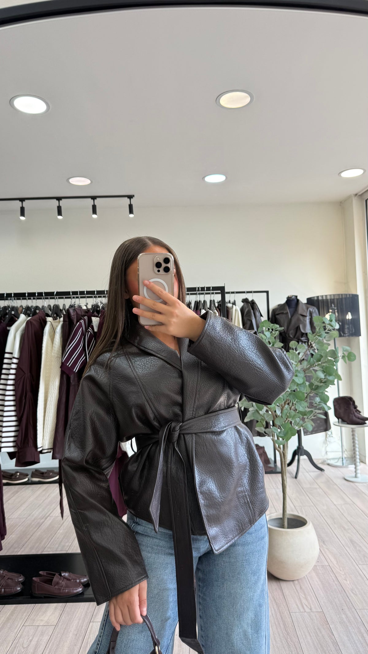Veste simili cuir Helena Choco