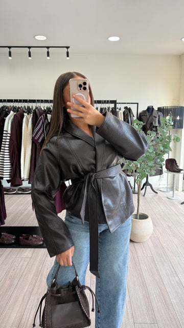 Veste simili cuir Helena Choco