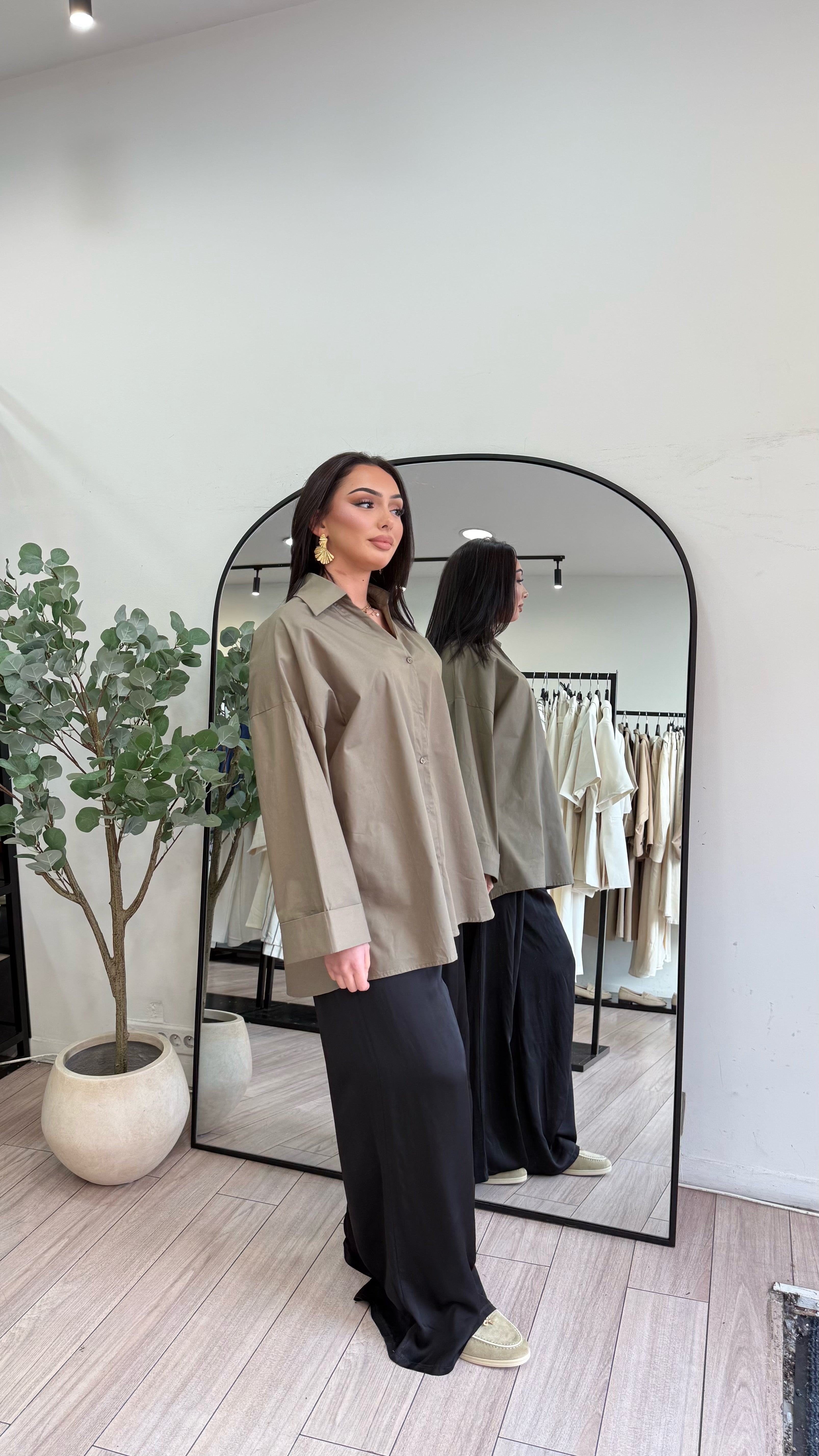 Chemise oversize Kaki