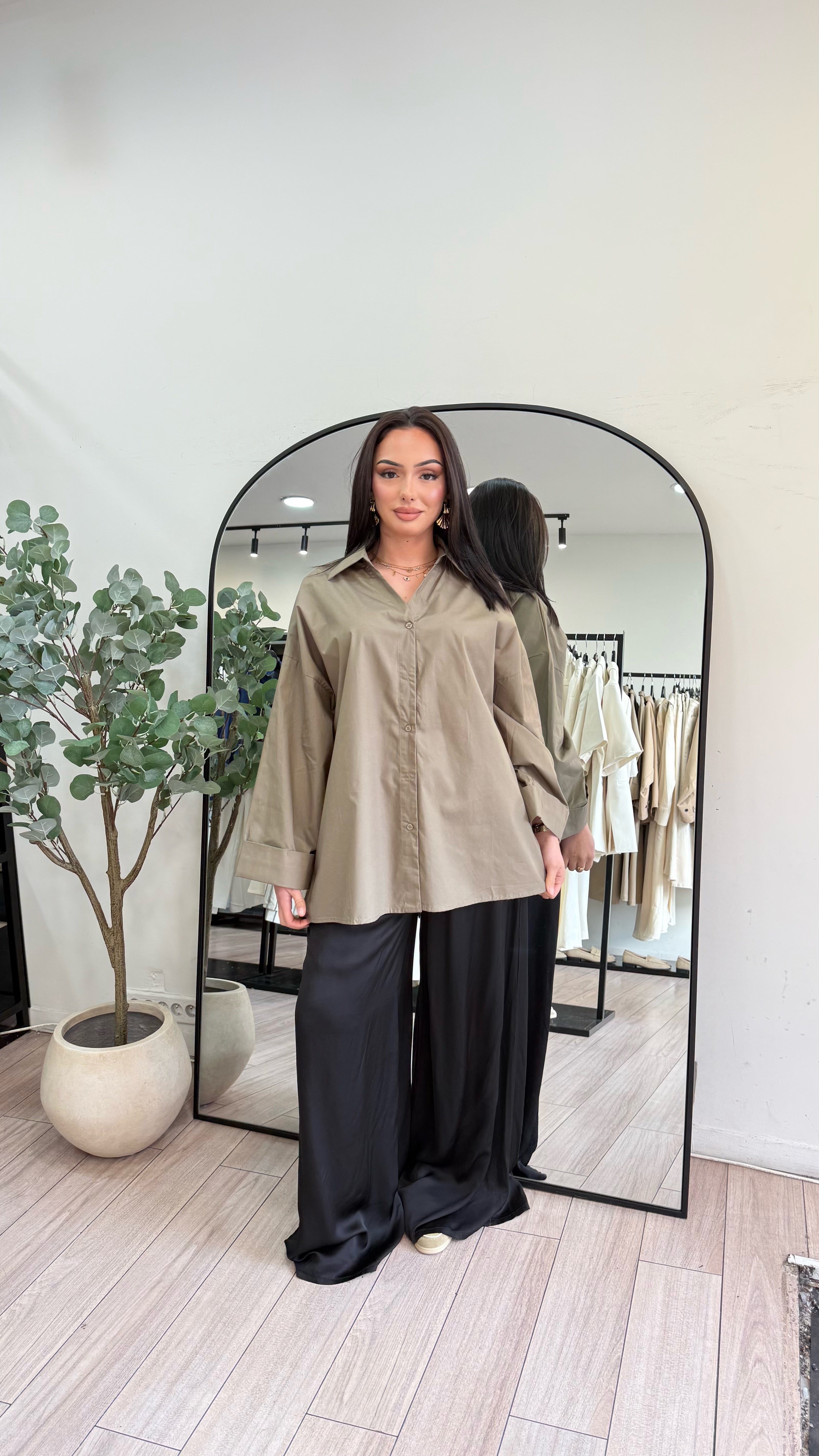 Chemise oversize Kaki