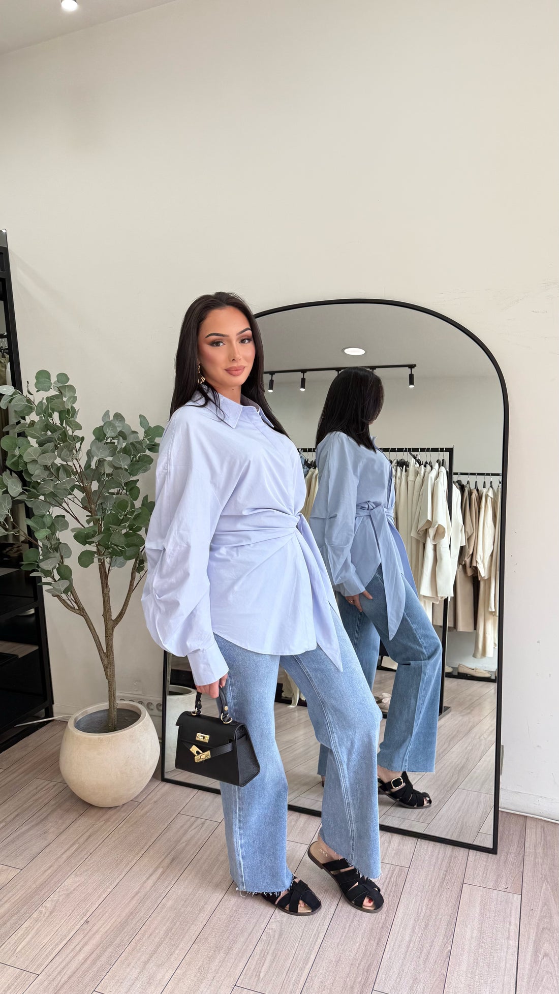 jeans coupe droite effiloché