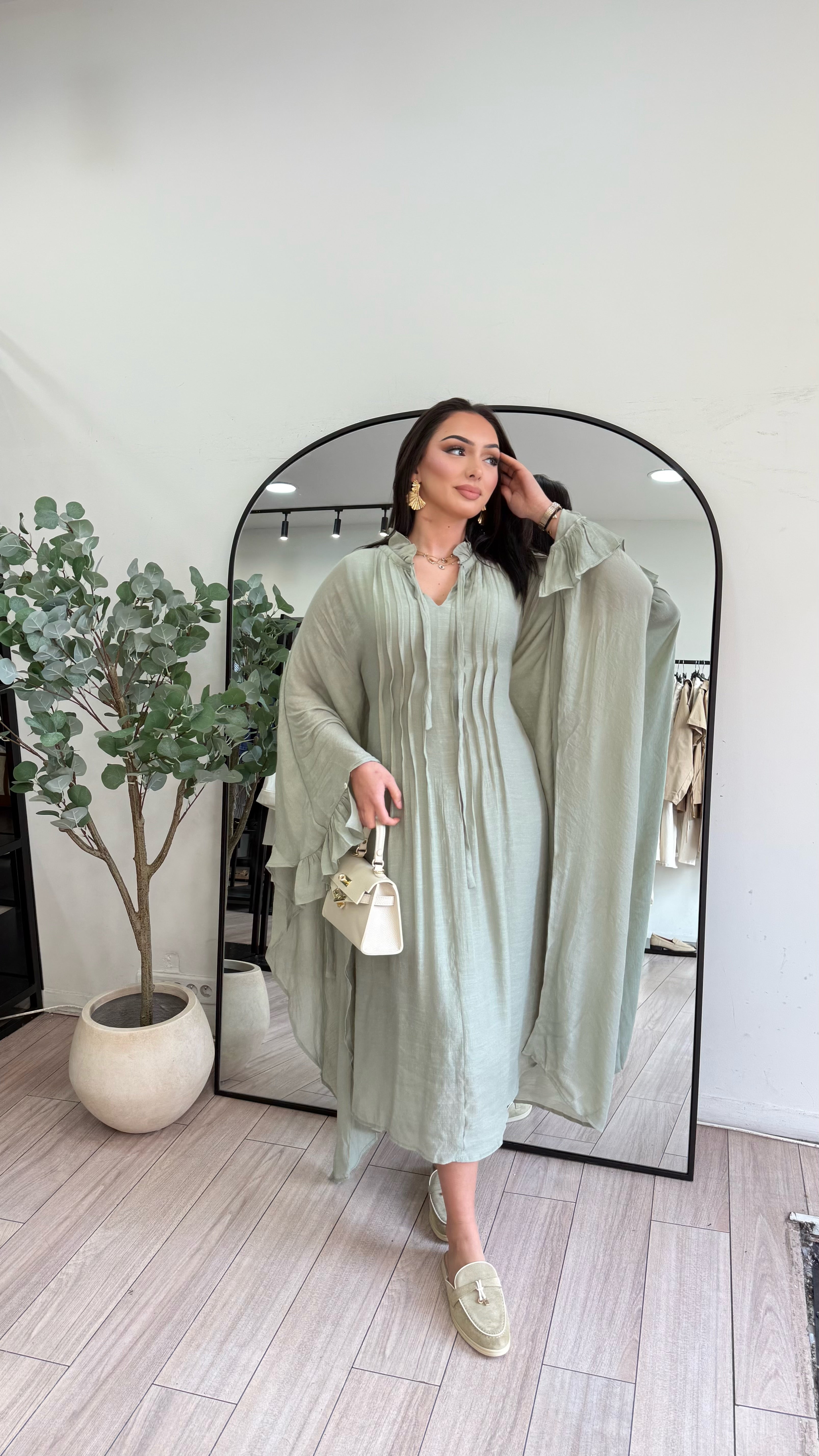 Robe Helena vert clair