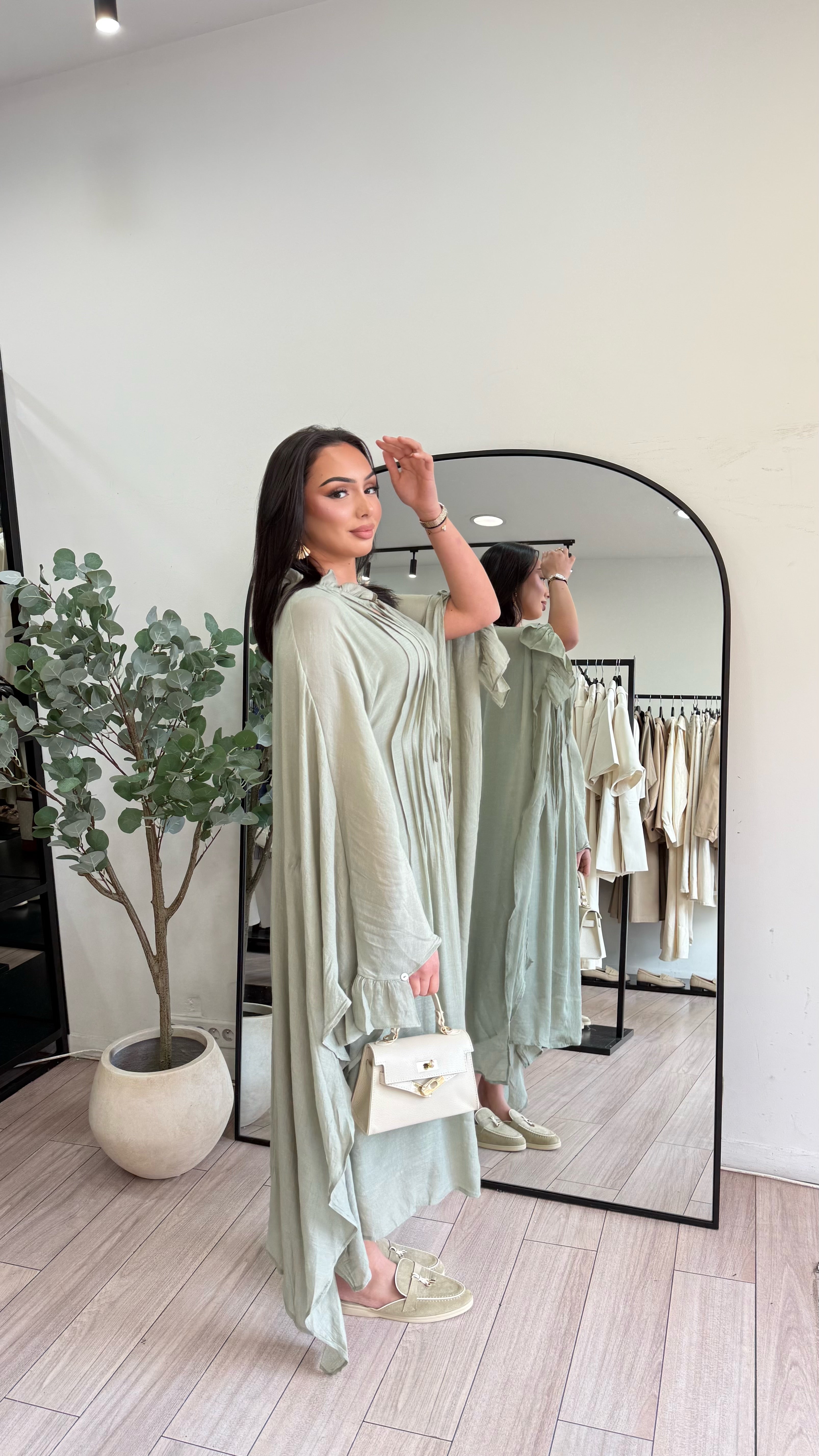 Robe Helena vert clair