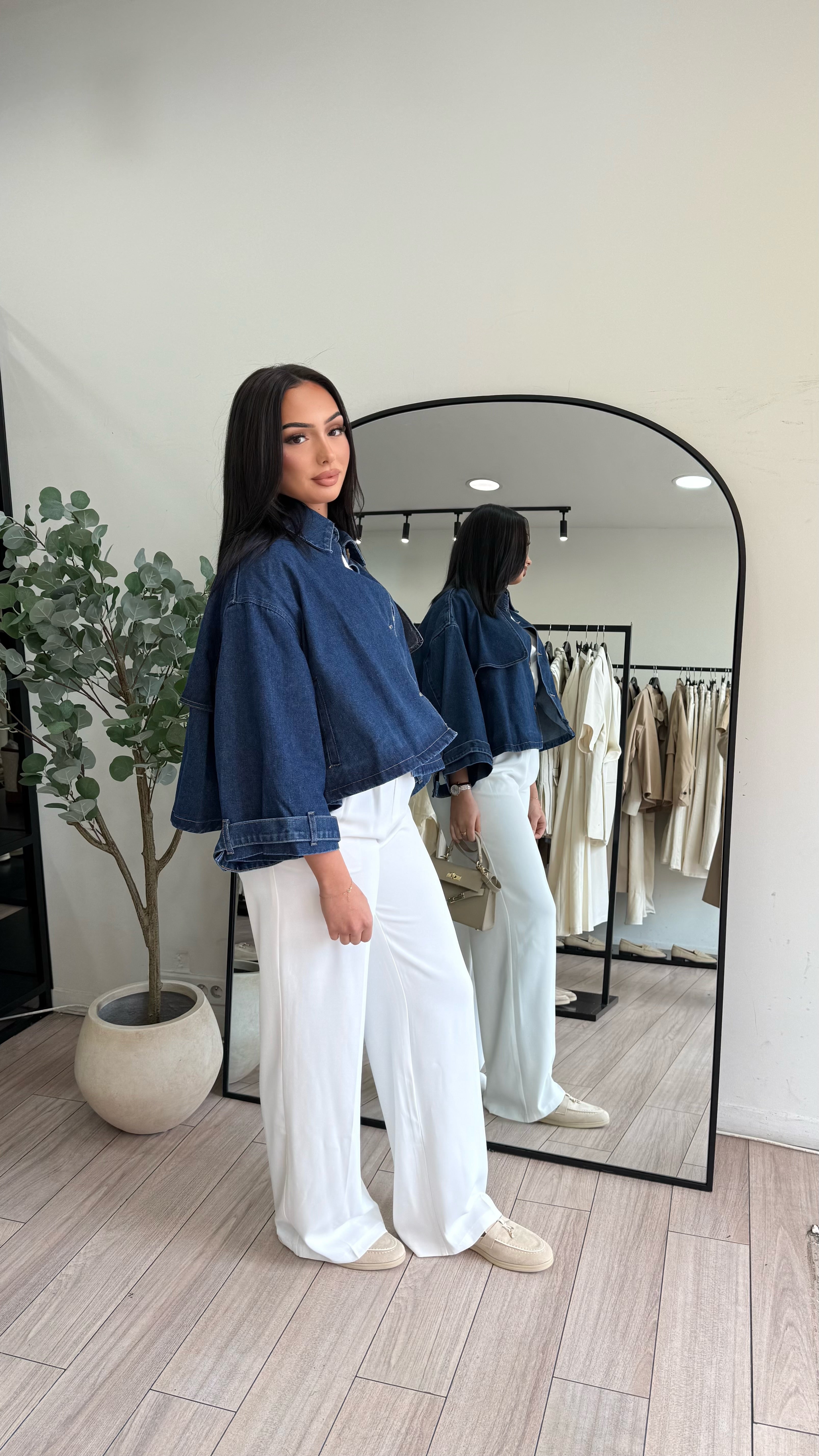 pantalon fluide blanc
