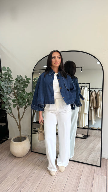pantalon fluide blanc