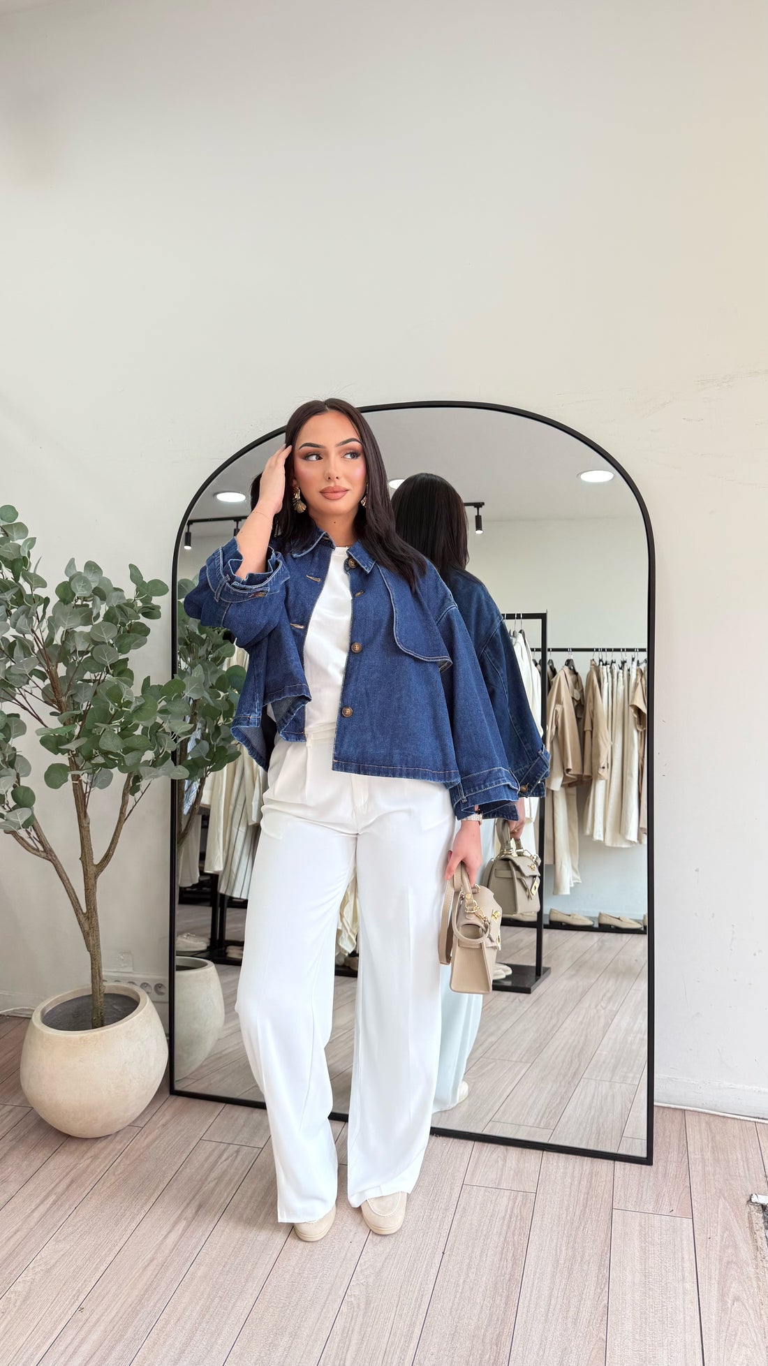 pantalon fluide blanc