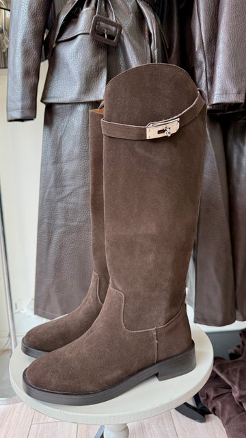 Bottes hautes Maya en cuir
