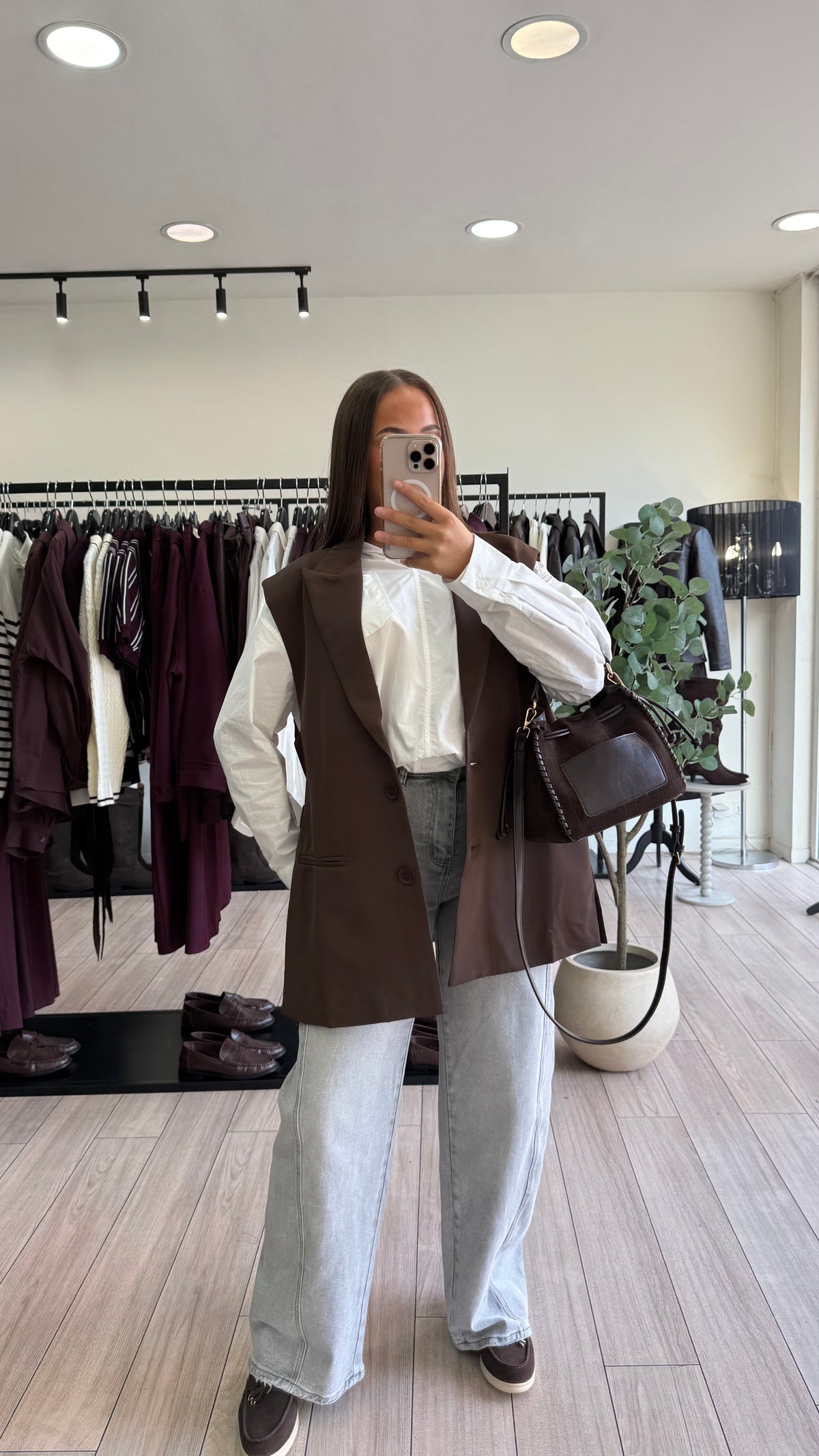 Blazer sans Manches Judith choco