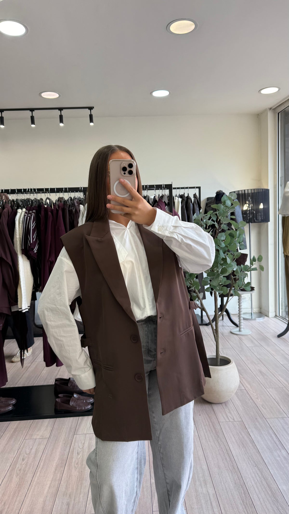 Blazer sans Manches Judith choco