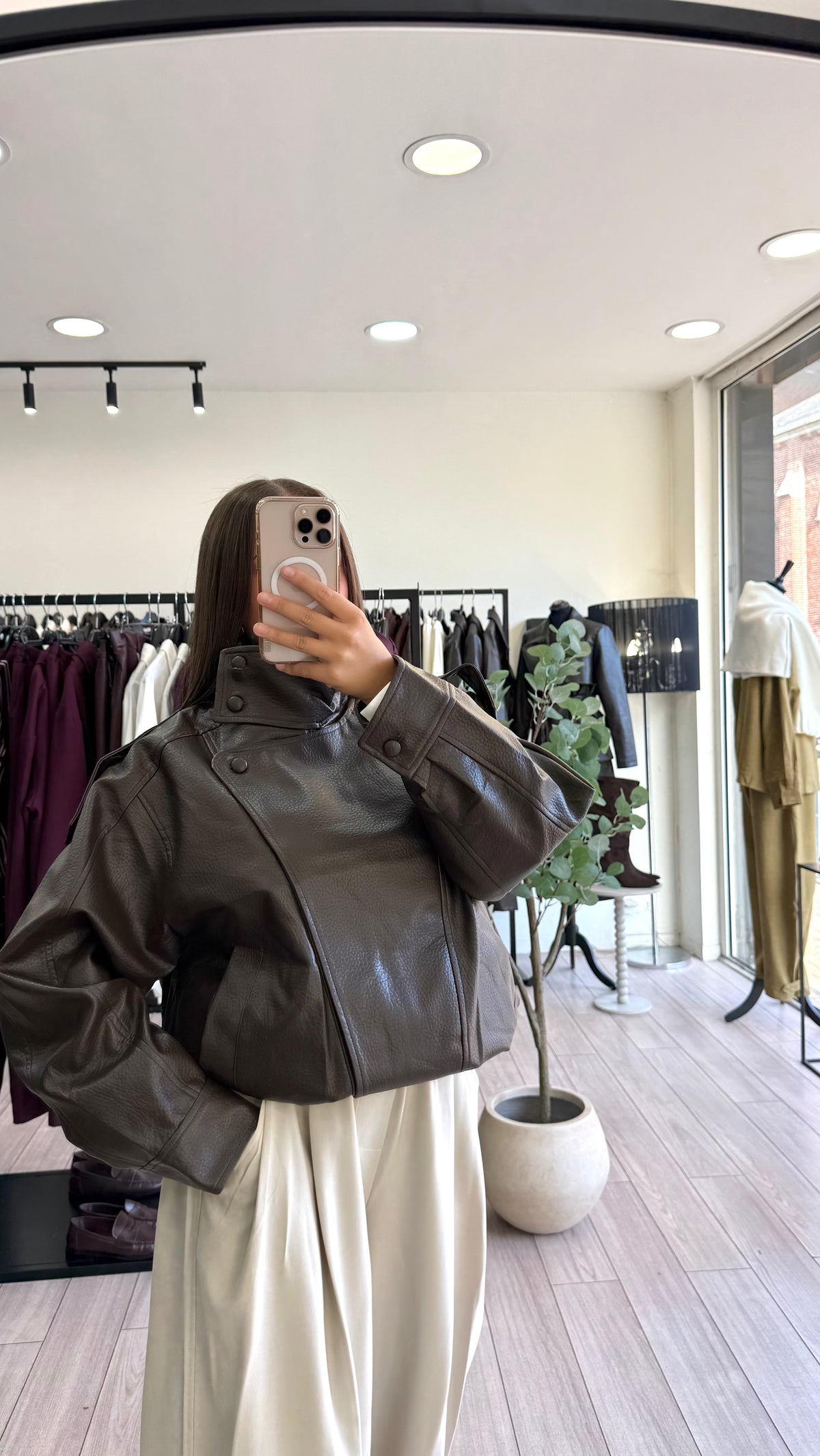 Perfecto simili cuir choco