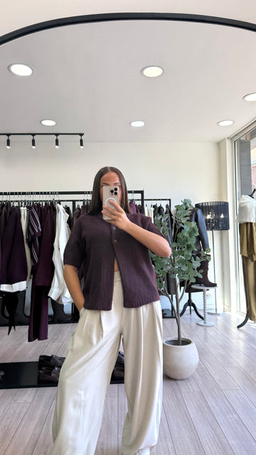 Cardigan Burgun prune