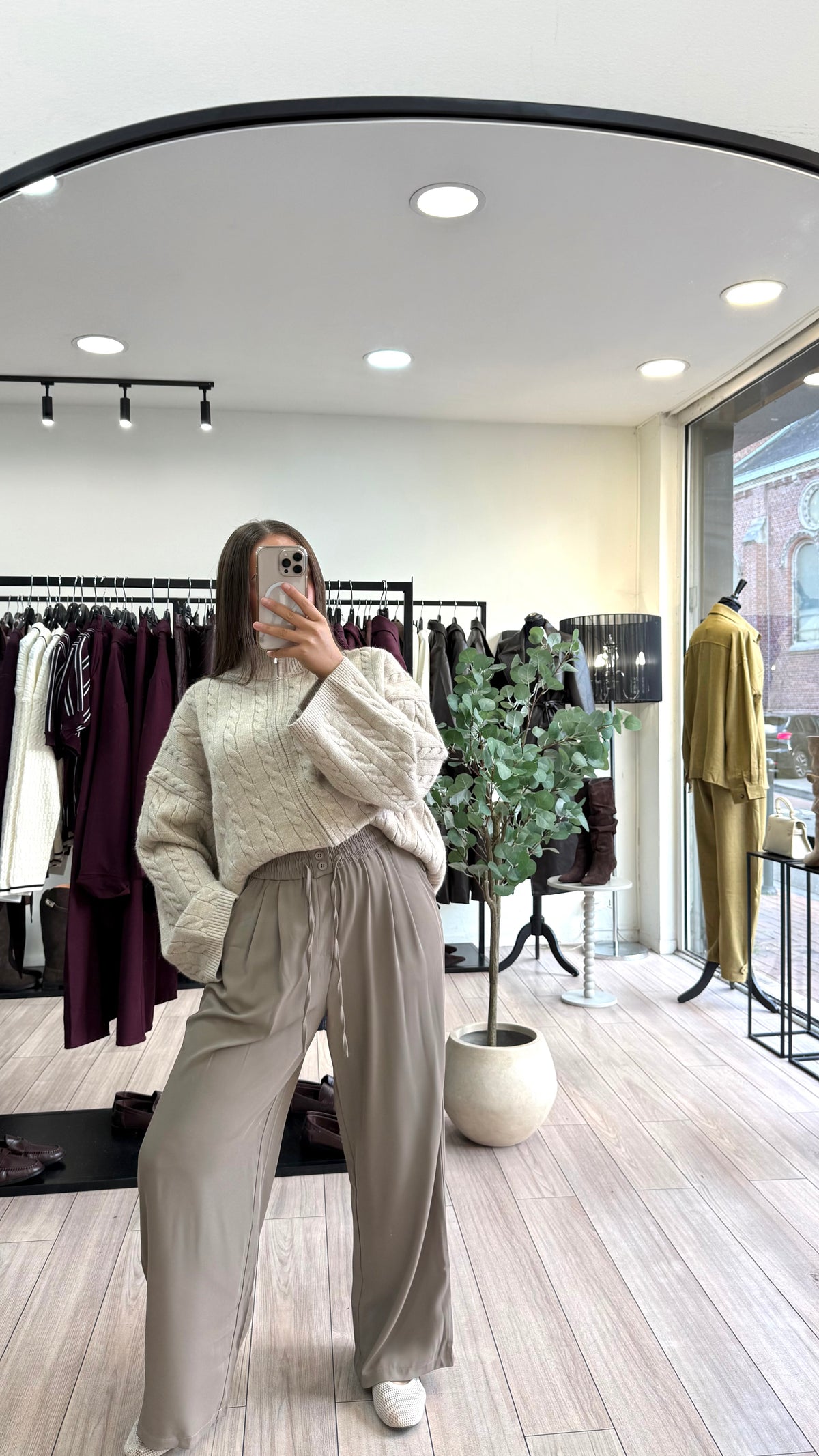 Pantalon fluide Nell Taupe