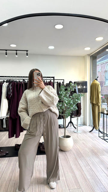 Pantalon fluide Nell Taupe