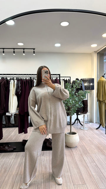 Ensemble en maille Elie Beige