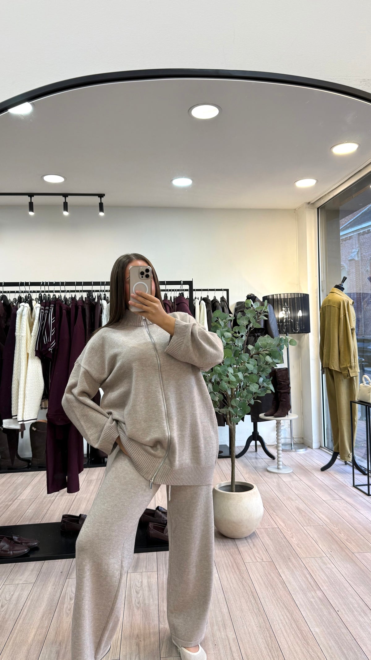 Ensemble en maille Elie Beige