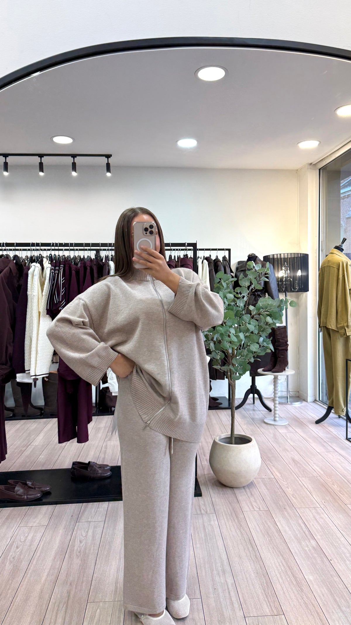 Ensemble en maille Elie Beige