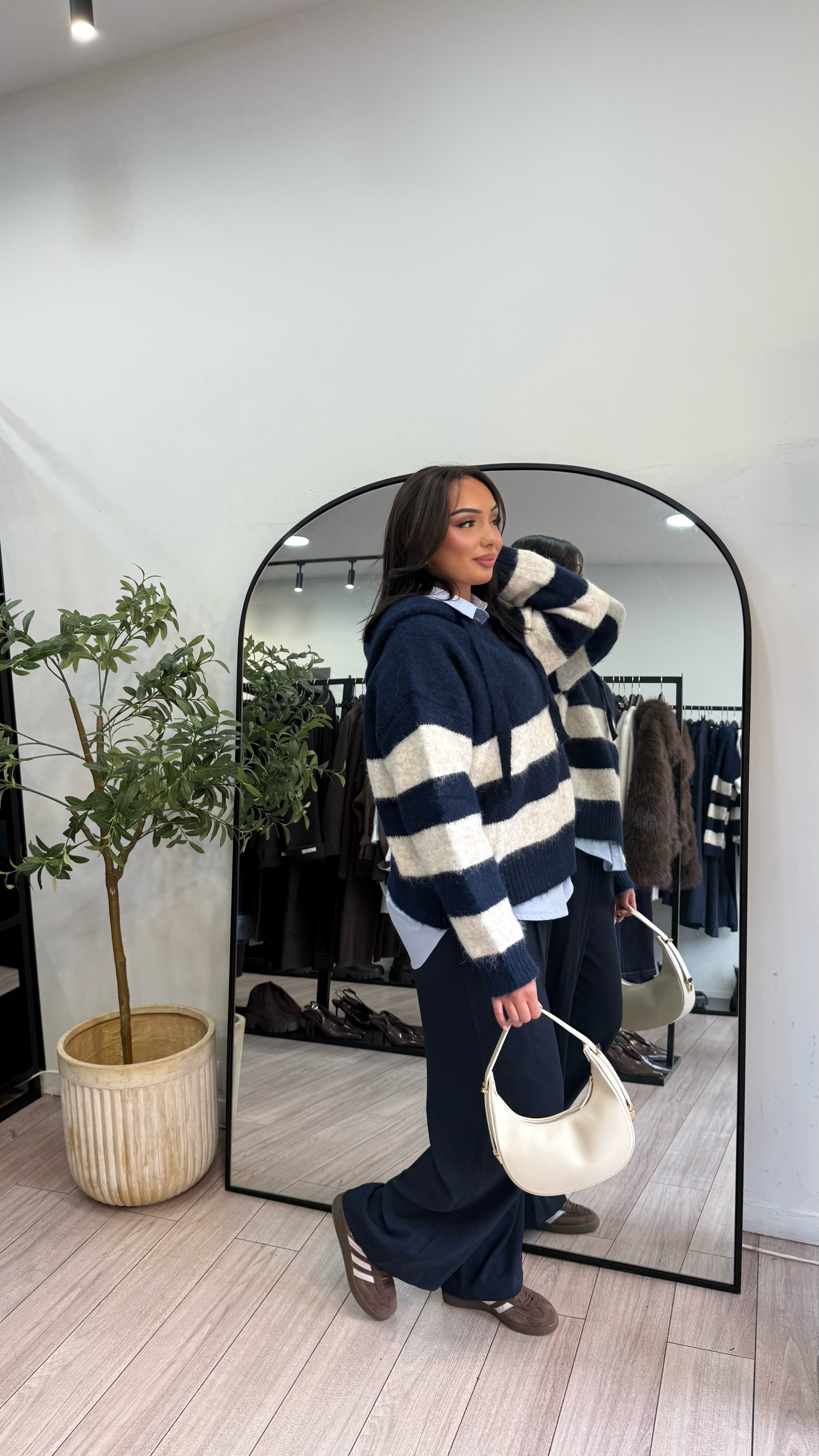 pantalon fluide bleu marine