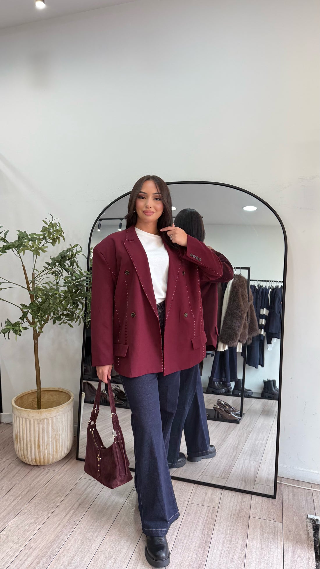 Jeans brut droit avec poches