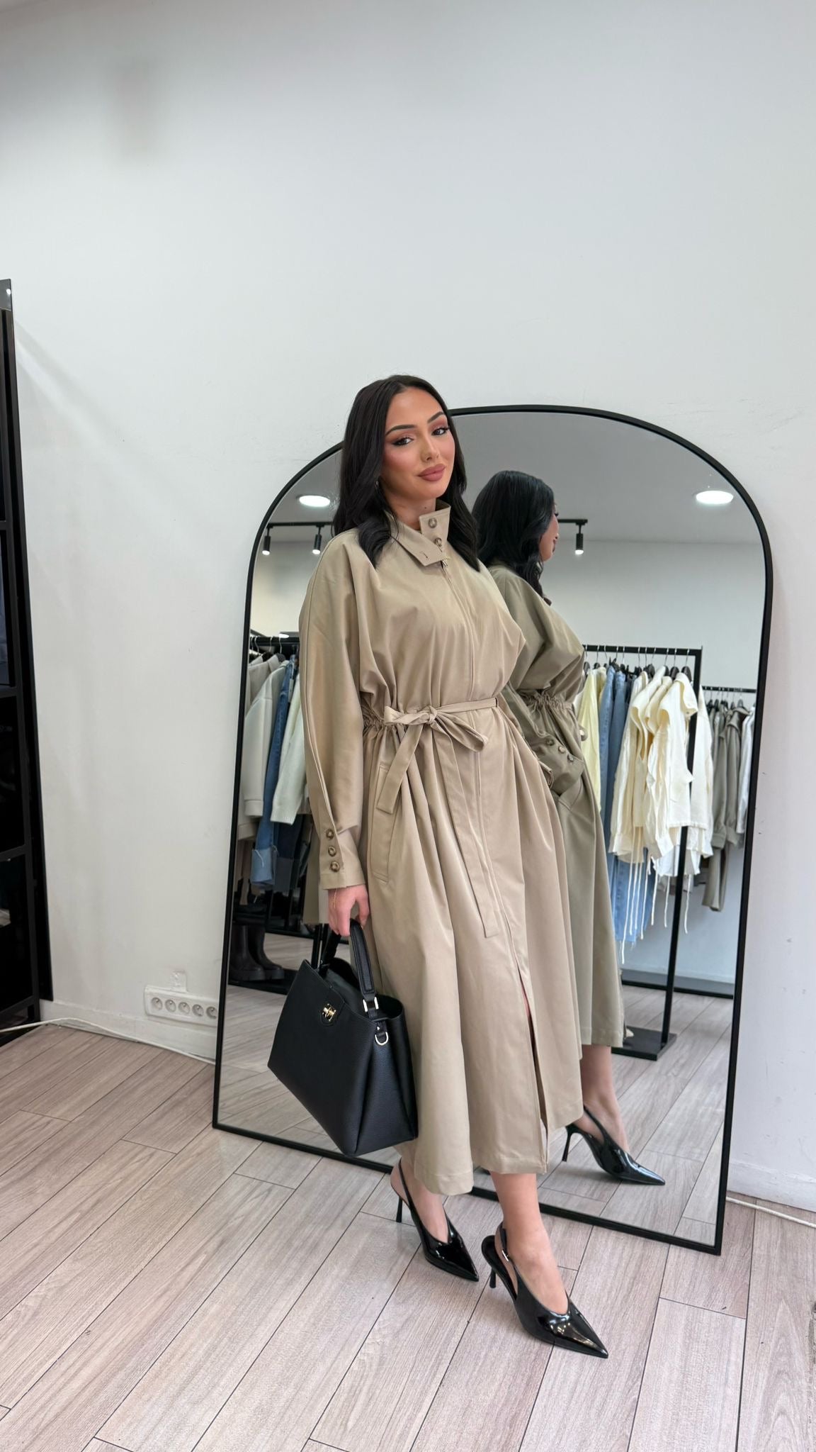 Trench oversize beige