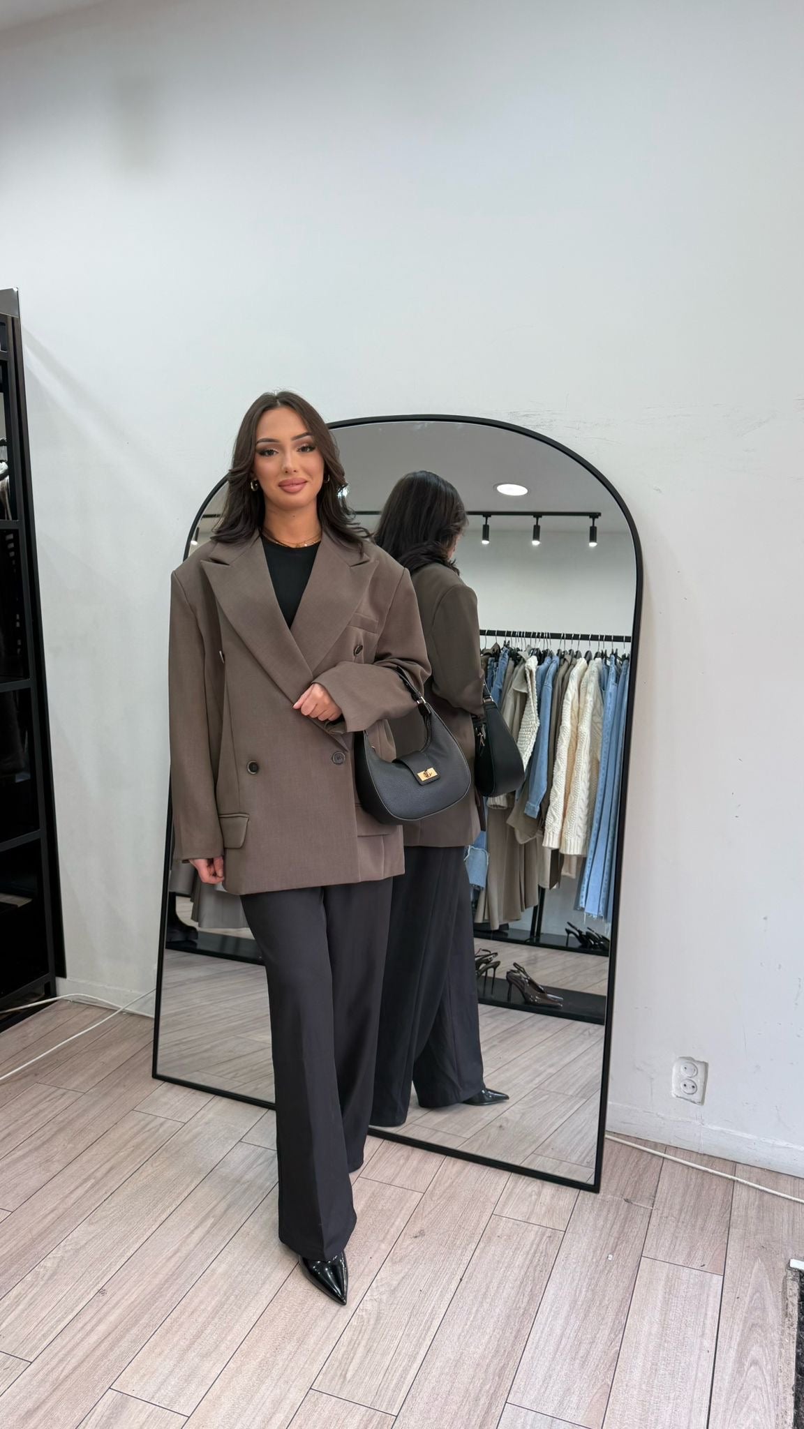 Blazer oversize taupe