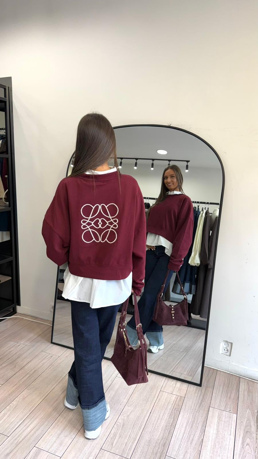 Pull inspi bordeaux