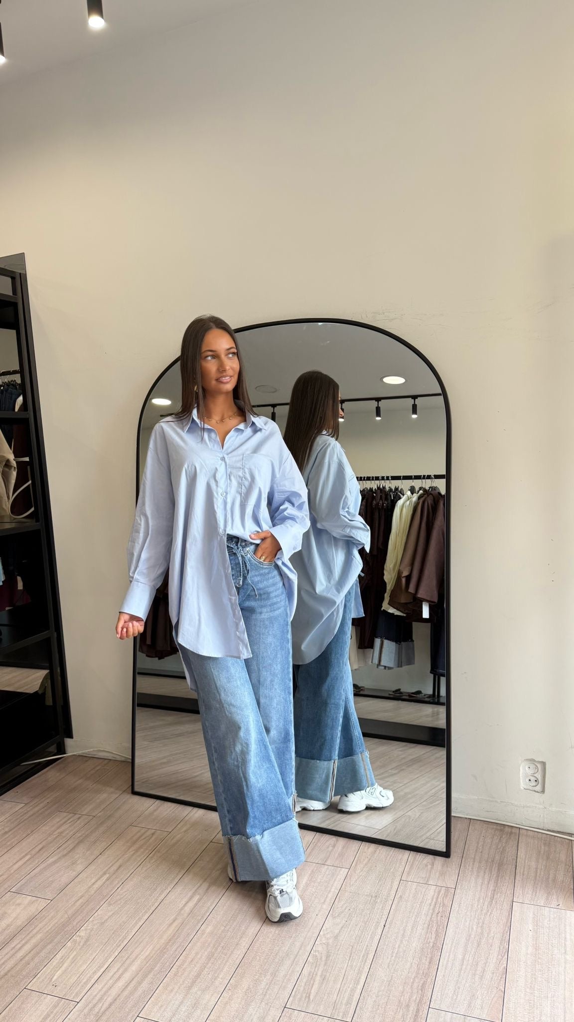 Chemise bleue oversize
