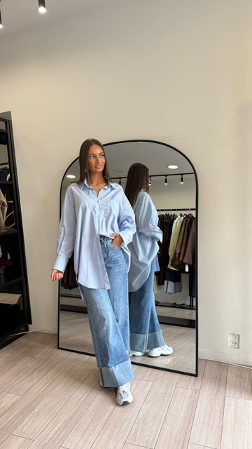 Chemise bleue oversize