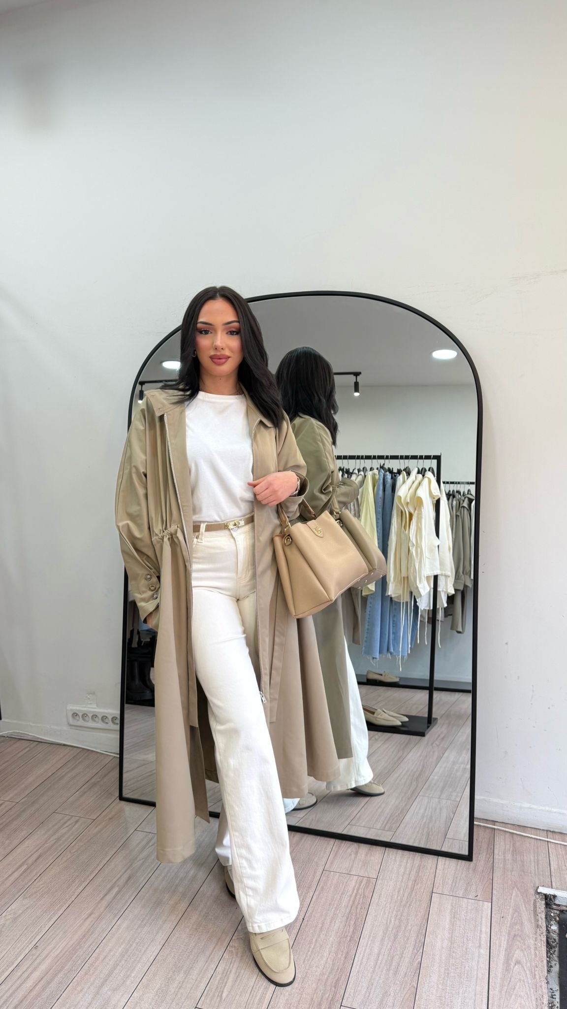 Trench oversize beige
