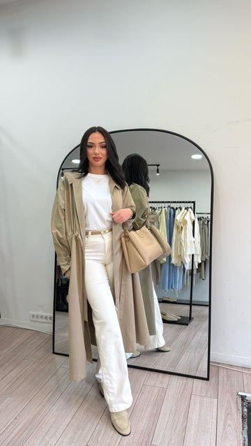 Trench oversize beige