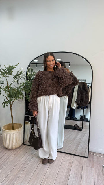 Pantalon fluide beige