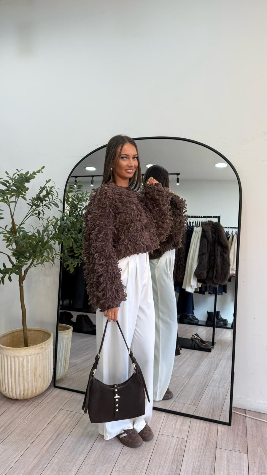 Pantalon fluide beige