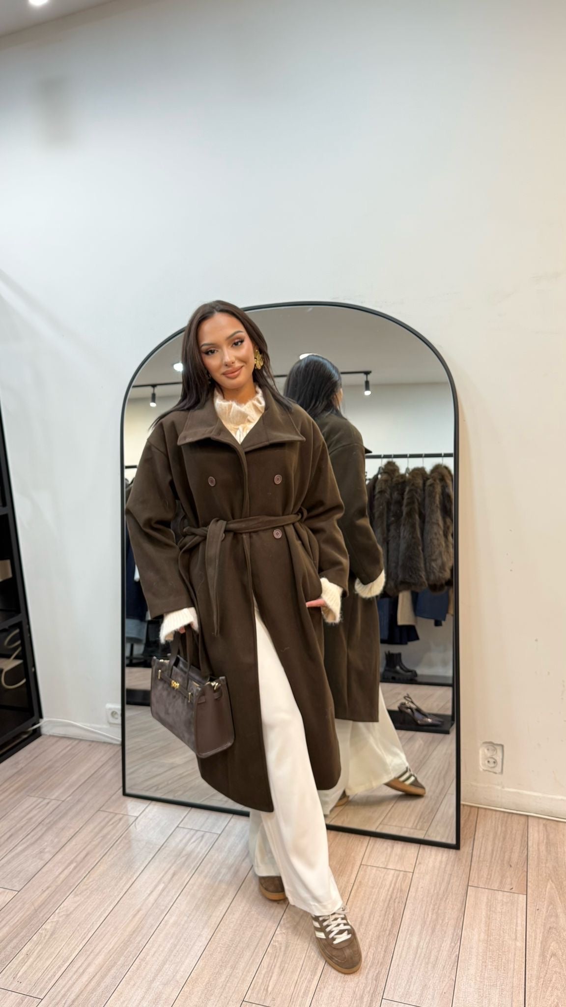 manteau Rahil chocolat